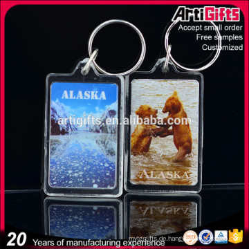 Manufacturer acrylic keyring clear blank photo acrylic keyring